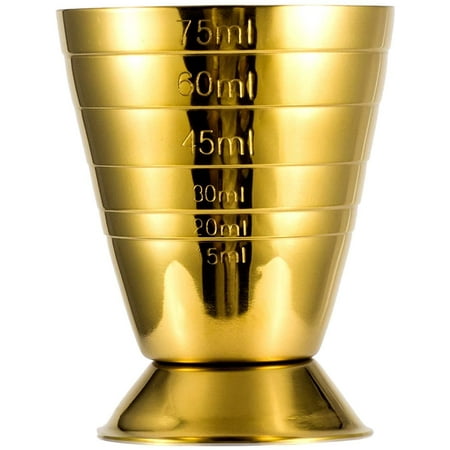 

Bar Cocktail Jigger Three Scales Coffee Measuring Jigger Wine Cup Stainless Steel Practical Measure Jigger Bar Tool Party Supply (gold)