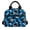 Blue Geometric Camo Pattern, variant on POLERO Aluminum Film Material Lightweight Lunch Bag for Travel School, Large Volume Washable Insulated Lunch Bag, Blue Geometric Camo Pattern