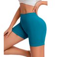 thumbnail image 3 of Paquete de 2 Short Licra Mujer, Turquesa-Turquesa, Corto, Unitalla, Deportivo, Atlético, Boxer, 3 of 6