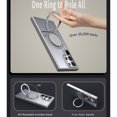 thumbnail image 2 of Allytechgroup Magnetic Case Cover for Samsung Galaxy S24 Ultra, Magsafe & Car Mount Compatible Ring Holder Stand Translucent Bumper Shockproof Back Cover Phone Case for Galaxy S24 Ultra, Grey, 2 of 6