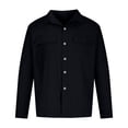 thumbnail image 4 of RKSTN Jackets for Men Fall Fashion Solid Color Pocket Button Thin Cool Shirt Mens Coats, 4 of 4