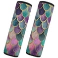 thumbnail image 2 of Qxltty Mermaid Scales Car Seat Strap Pads are Soft and Snug Fitting for All Cars Backpacks Pushchair 6.5×6.5in, 2 of 8
