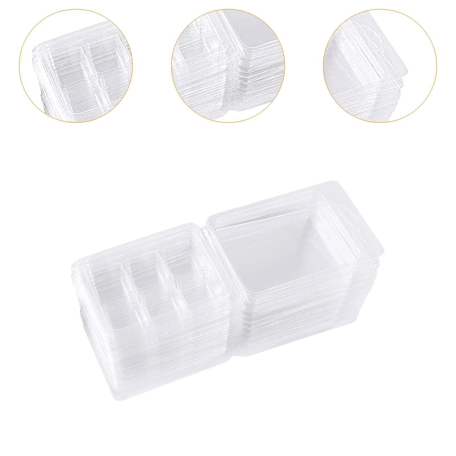 GUOOL 100Pcs Candles Melt Clamshells Molds Easy to Use Handmade Supplies Candle Making