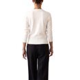 thumbnail image 3 of INSPIRE CHIC Womens Knit Cardigan Sweaters Long Sleeve V Neck Dressy Casual Office Tops Small White, 3 of 6
