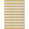 thumbnail image 2 of 5' X 8' Gold Striped Washable Non Skid Indoor Outdoor Area Rug, 2 of 3