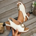 thumbnail image 6 of Dakaela Sandals Women 2025 Orthotic Dotmalls Shoes Ooen Toe Dressy Summer Chunky Heeled Casual Pumps, 6 of 8