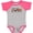 Heather and Hot Pink, variant on Inktastic Kickin' it Old School with Weathered Retro Stripe Boys or Girls Baby Bodysuit