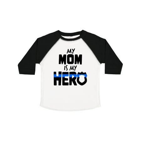 

Inktastic My Mom is My Hero Police Officer Family Gift Toddler Boy or Toddler Girl T-Shirt