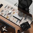 thumbnail image 2 of Long Mouse Pads for Desk,Beige Christmas Forest Animal Pattern Desk Mats on Top Of Desks, Desk Mouse Pad Extra Large with 3mm Non-Slip Base and Stitched Edge for Gaming,Office,Work,Home 35.4x15.7in, 2 of 5