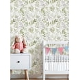 thumbnail image 3 of Peel and Stick Wallpaper Soft Greenery Watercolor Leaf Light Dark Green Shades Wall Mural 23.6in x 9.8ft Self Adhesive Removable Wall Paper Renter Friendly Wallpaper for Nursery Bedroom Cabinets, 3 of 8