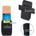 thumbnail image 4 of Leather Phone Holster for iPhone 13/12 Mini,11 Pro,Xs,X,8,7,6,5 with Slim Case,for Galaxy S10e,S7,S6 Edge,S6/5,J3,A40,A5 Belt Clip Carry Case[Magnetic][Card Holder], 4 of 9