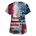 thumbnail image 5 of Sewkxo Womens Scrub American Patriotic 4th Of July Short Sleeve V Neck Scrubs Top Baggy Fit Summer Nurse Uniform Shirts with Pockets,Gray 3XL, 5 of 5