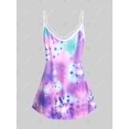 thumbnail image 2 of Tank Top con Estampado de Estrellas y Curva en Talla Extra con Escote Pico Rosegal Camisetas sin mangas de talla grande, 2 of 5