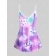 thumbnail image 2 of Tank Top con Estampado de Estrellas y Curva en Talla Extra con Escote Pico Rosegal Camisetas sin mangas de talla grande, 2 of 5
