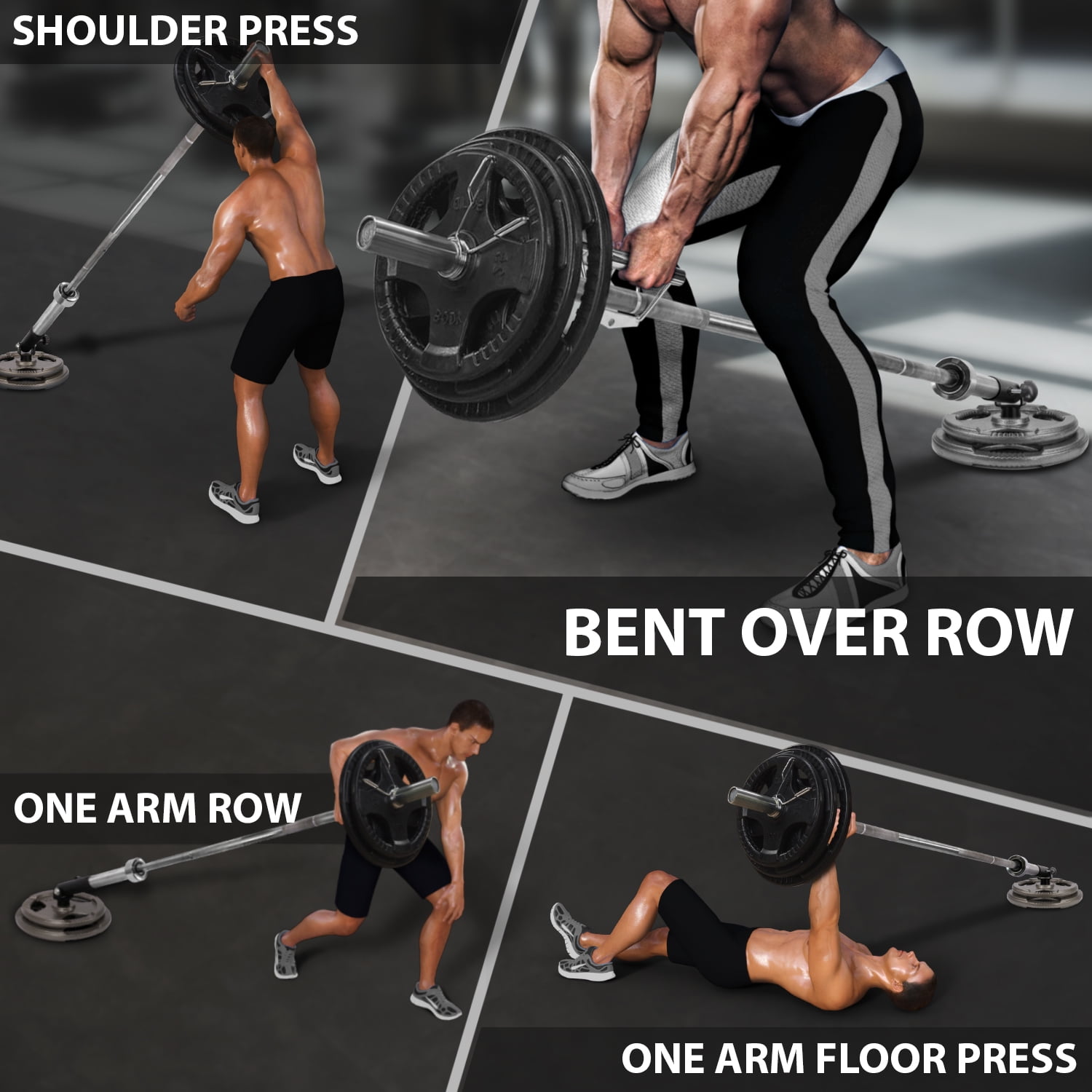 Great for Back Exercises Easy to Install Ollieroo Barbell TBar Row