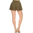 thumbnail image 4 of Moa Collection Women's Solid Casual A-Line Skater Mini Skirt, 4 of 5