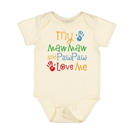 

Inktastic Mawmaw and Pawpaw Love Me Gift Baby Boy or Baby Girl Bodysuit