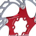 thumbnail image 1 of Mountain Bike Brake Disc, Bicycle Brake Disc, High Hardness Simple Installation Bike Floating Disc Cycling Accessory for Road Bike red+silver, 1 of 7