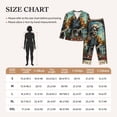 thumbnail image 4 of Disketp Skeleton Chef BBQ Scene Pajamas Set Long Sleeve Sleepwear Womens Button Down Nightwear Pj Sets-{designName}-Small, 4 of 7