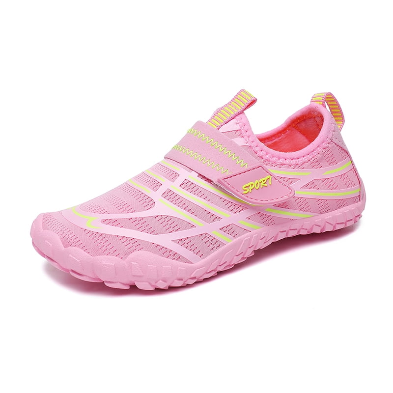 Boys & Girls Water Shoes Lightweight Comfort Sole Easy Walking Athletic Slip on Aqua 5 Toe Sock Toddler/Little Kid/Big Kid 