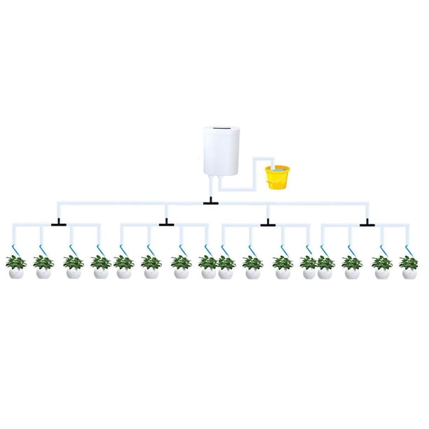 Juego de riego por goteo automático, dispositivo de bomba de riego electrónica, de riego de planta de nebulización de Patio para césped de Estilo E