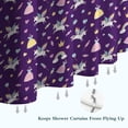 thumbnail image 6 of Purple Cartoon Unicorn Dress Rainbow Crown Pattern Shower Curtain 72"x72" ,Bathroom Decorative Shower Curtains Set with 12 Hooks,Modern Waterproof Washable Shower Curtain, 6 of 6