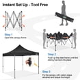 thumbnail image 2 of SANOPY 10x10 Pop Up Canopy,Heavy Duty Canopy UPF 50+ All Season Wind Waterproof Commercial Outdoor Wedding Party Tents for Parties Canopy Gazebo with Carrying Bag, Black, 2 of 7