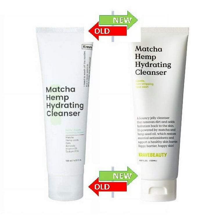 Krave Beauty Matcha Hemp Hydrating Cleanser Gentle Non
