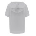thumbnail image 7 of JUMESG Short Sleeve Sweatshirt Women Oversized Hoodies for Women Short Sleeve Half zip Sweatshirt Loose Fit Pullover 2024 Fall Fashion Outfits (Grey,XL), 7 of 7