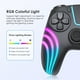 thumbnail image 3 of [Negro] Adecuado para Controlador Inalámbrico PS4 Controlador Computadora PC Luminoso RGB Balancín Hall Alta Precisión 360 ​​​​° + Disparador Lineal Hall Con Botones Dobles Traseros Programables, 3 of 9