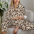 thumbnail image 4 of Goofa Dachshund Dog Puppy Printed Women’s 2 Piece Pajama Set Super,Pajamas Women's Long Sleeve Sleepwear Soft Button Down Loungewear Pjs Lounge Set Nightwear-Small, 4 of 9