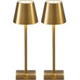 thumbnail image 1 of TEMOGU-Set of 2 Cordless Table Lamps, LED Rechargeable Battery Operated Desk Lamps with 3 Color Stepless Dimmable, IP54 Waterproof Portable for Outdoor Patio Bar Restaurants Bedroom Bedside (Gold), 1 of 4