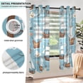 thumbnail image 5 of Sailboats Sea Blackout Curtains Thermal Insulation 63 inch Grommet for Bedroom Living Room Bathroom Kitchen Windows 2 Pack, 5 of 6