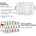 thumbnail image 3 of GZHJMY Storage Basket Cartoon Christmas Tree Foldable Canvas Laundry Baskets Bin Waterproof Inner Layer with Sturdy Handles for Toy Nursery Blanket Clothes 2 Pack, 3 of 7