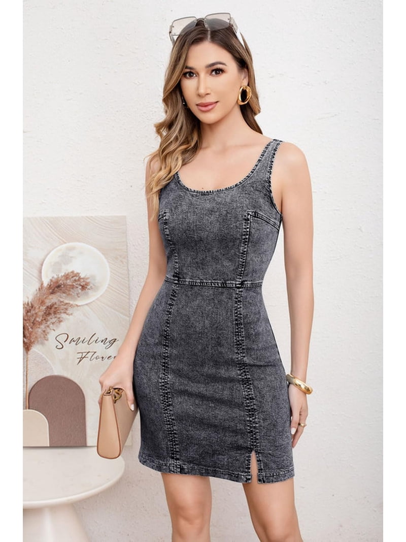 sexy denim dresses Multi Color Silver Chain Halter Cut Out Mini Dress It is made of denim materials Women Sexy Denim Jeans Sleeveless