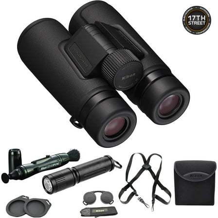 Nikon 16768 Monarch M5 10x42 Binocular With Lens Pen, Vortex Harness, & Flashlight Kit