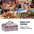 thumbnail image 7 of Iauyy Casserole Carrier for Hot Food Insulated Casserole Travel Carry Bag with Lid Food Warmer Bag for Party/Picnic,Valentine's Day Elements, 7 of 7