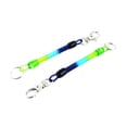 thumbnail image 1 of Unique Bargains 2 Pcs Plastic 6' Length Swivel Clips Coiled Strap Lanyard Keychain Tri-color, 1 of 2