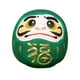thumbnail image 2 of Muñeca Daruma en miniatura, estatua artesanal de colección, figurita de arte de cerámica de estilo japonés para decoración de café, mesa, oficina, Verde Gloria Muñeco Daruma, 2 of 8