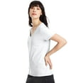 thumbnail image 3 of Hanes Perfect-T Women's V-Neck Cotton T-Shirt, Value 2-Pack White XL, 3 of 5