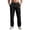 Black, variant on Beach Pants for Men Cotton Drawstring Elastic Waist Cotton Linen Pants Relaxed Fit Straight Leg Lightweight Breathable Causal Trousers, XL