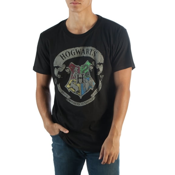 Harry Potter Hogwarts Blk T-Shirt-Medium