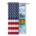 thumbnail image 2 of MKHERT America Flag Blackout Window Curtain Drapes Bedroom Living Room Kitchen Curtains 52x84 inch, 2 of 2