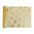 thumbnail image 2 of Aooww Christmas Table Runner White Gold Snowflake Table Runner Seasonal Winter Christmas Xmas Holiday Decorations for Indoor Outdoor Kitchen Dining Living Room 108.26x11.02in, Gold, 2 of 6