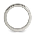 thumbnail image 2 of Solid Titanium Men's Matte Brushed Finish and Flat Step 5mm Ring Comfort-Fit Band Size 12, 2 of 4