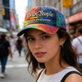 thumbnail image 1 of HCBY Pride Hat, We The People Means Everyone Baseball Cap, Rainbow Flag Embroidered Distressed Cap, LGBTQ Pride Month Parade Hat, 1 of 6