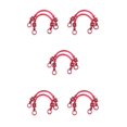 thumbnail image 1 of maskred 2pieces Multi Color Handle Easy To And Durable Bag Strap With Wooden Bead Belt Practical And Elegant red 46cm 5Set, 1 of 6
