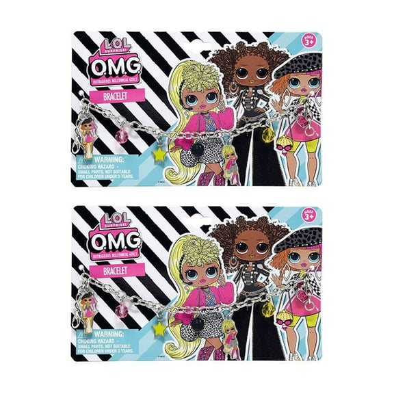 Girls LOL Surprise! "OMG" Charm Bracelet Stars Dolls 2 Pack Set