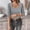 Gray, variant on Sweaters for Women Lightweight Pullover Square Neck Long Sleeve Slim Fitted Ribbed Knit Basic Fashion Tee Tops