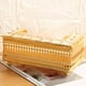 thumbnail image 4 of Elegante porta servilletas de cristal con forma rectangular decorativa para el hogar. Dorado 195x11x95cm, 4 of 9